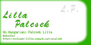 lilla palcsek business card